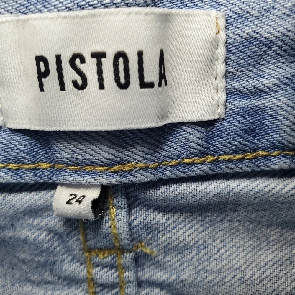 Pistola Light Blue Distressed Jean Shorts Sz 24